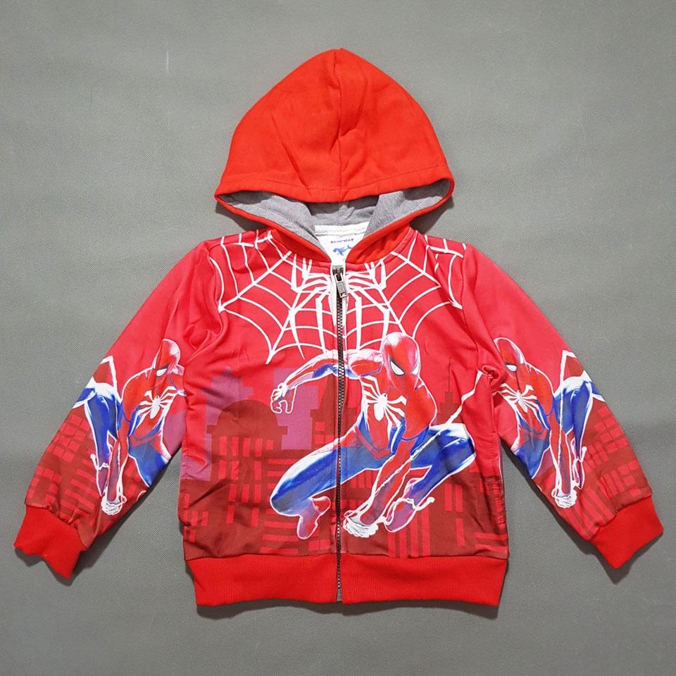 Áo khoác cotton da cá người nhện spiderman cho bé trai