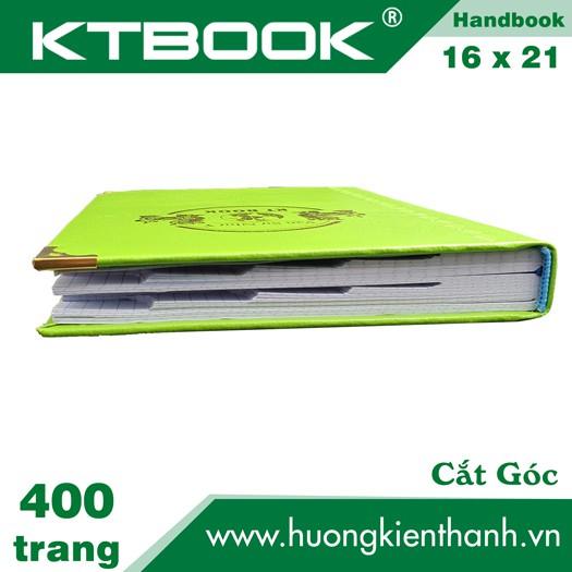 SỔ GHI CHÉP BÌA DA KTBOOK HANDBOOK CAO CẤP 400 trang size A5 ruột giấy in caro CẮT GÓC và May Gáy