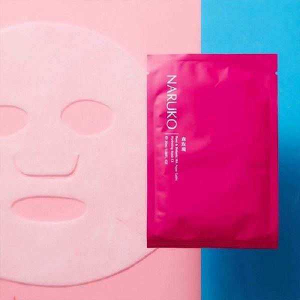 Naruko Hoa Hồng Nhung - Hộp 10 Miếng Mặt Nạ Cấp Nước Rose And Botanic Ha Aqua Cubic Hydrating Mask Ex (25ml / Miếng) + Tặng kèm 1 mặt nạ sủi bọt thải độc da S:um 37 Đen