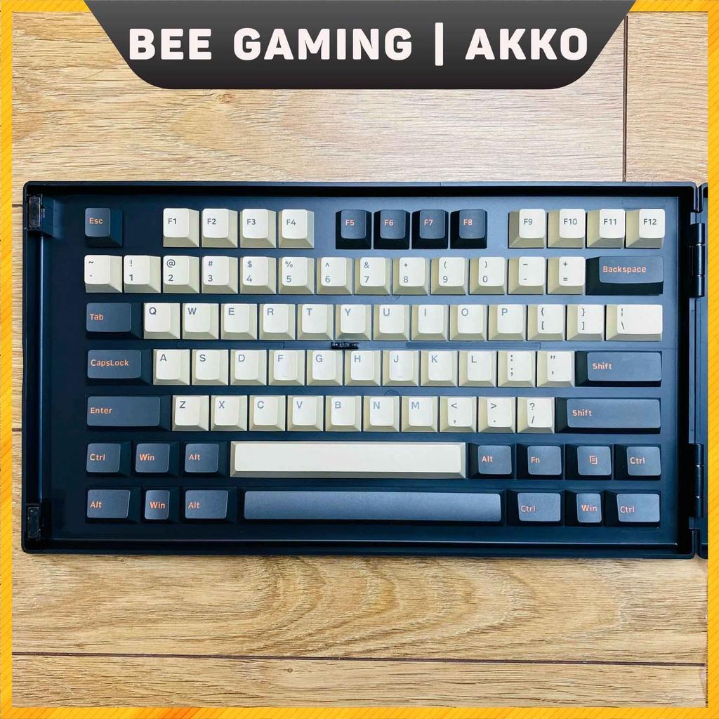 Bộ keycap chính hãng AKKO - Carbon Retro (PBT Double Shot / Cherry Profile / 229 nút)