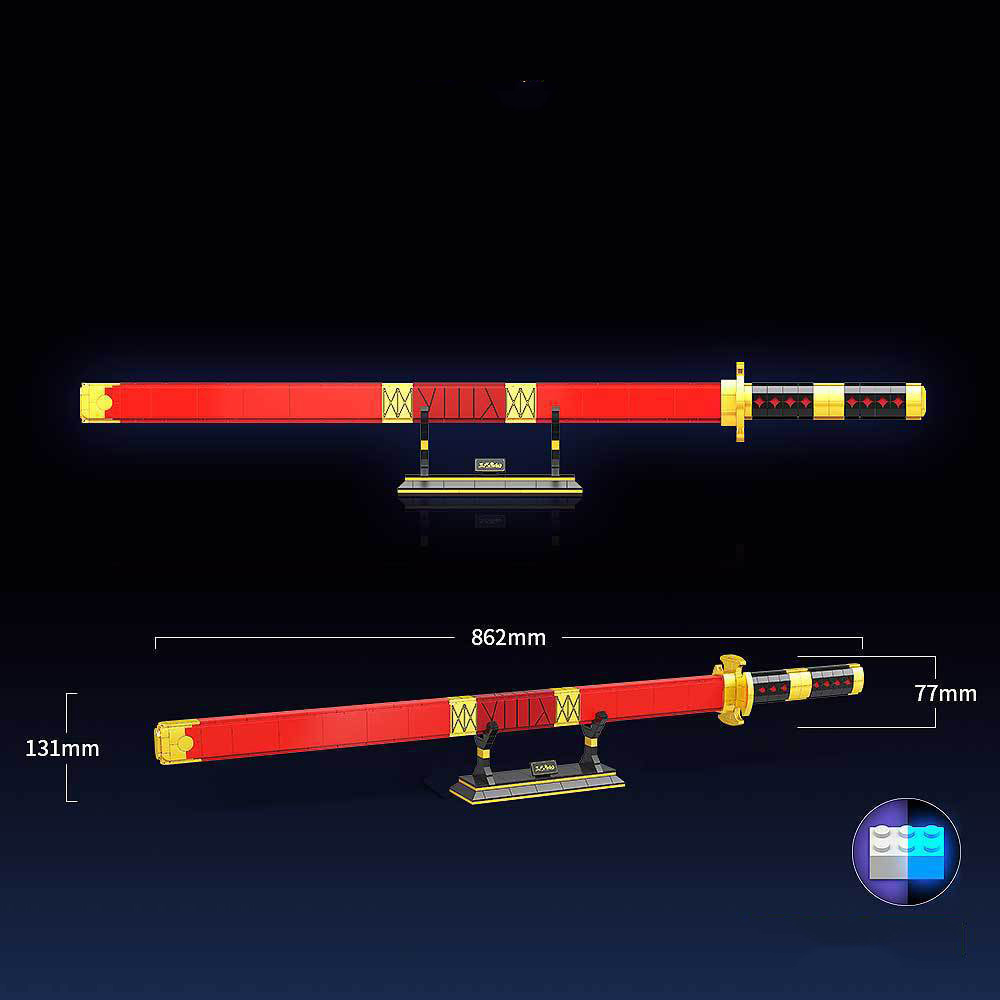 Đồ Chơi Lắp Ráp Xếp Hình Phát Triển Trí Tuệ Mô Hình Kiếm Sandai Kitetsu Zoro One Piece Saurum Model 728 Với 790 Chi Tiết