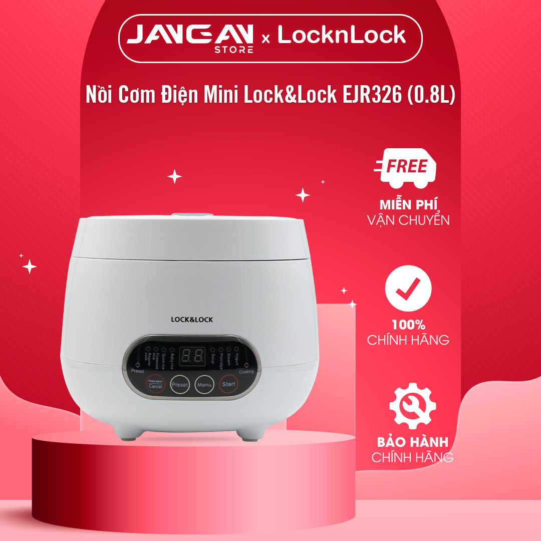 Nồi Cơm Điện Mini đa năng 0.8 lít Lock&Lock EJR326 - Hàng chính hãng