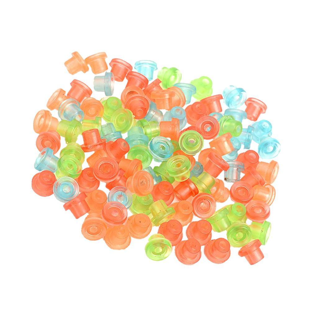 2X 100Piece Colorful Tattoo Needle Machine Gun Grommets Nipples T Pin Eye Pads