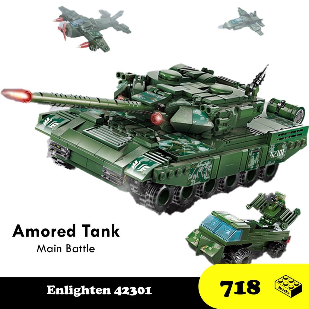 Đồ chơi Lắp Ráp Xe Tăng Quân Sự, Enlighten 42301 Amored Tank Xếp hình thông minh