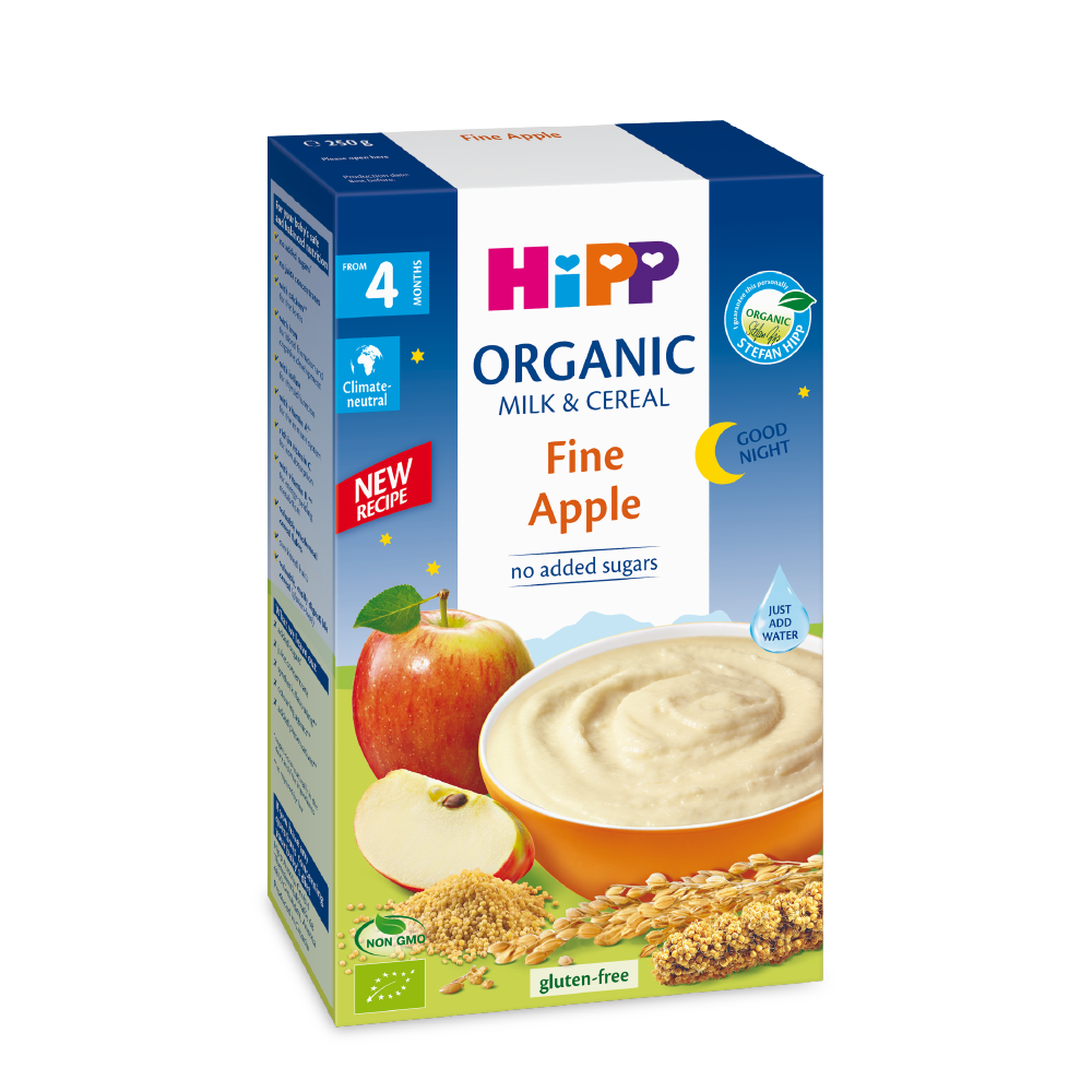 Bột ăn dặm dinh dưỡng Sữa, Chúc ngủ ngon táo tây HiPP Organic 250g