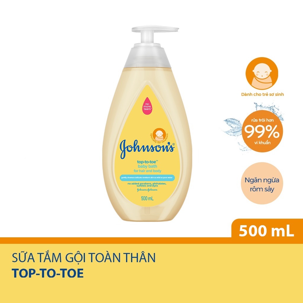 Sữa tắm gội toàn thân Johnson's Baby (500ml)