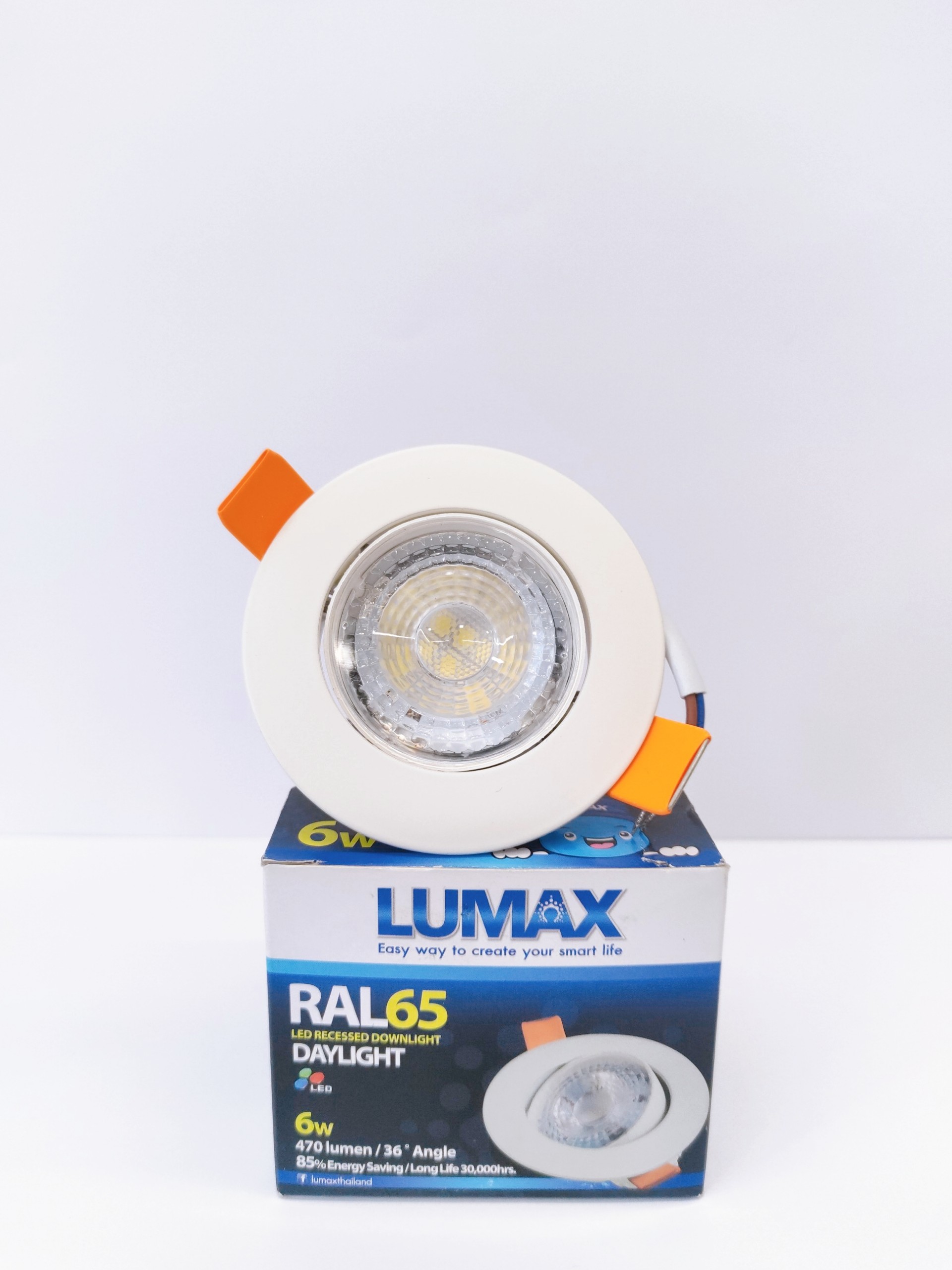 ĐÈN ÂM TRẦN LUMAX#RAL65/W-6LED/6.5K/36D