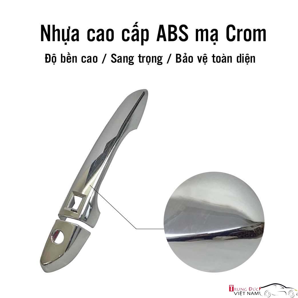 Ốp Tay Hõm Cửa Cho Dòng Xe HYUNDAI KONA Chất Liệu Nhựa ABS Mạ Crôm, Quà Tặng Khăn Lau Xe – Hàng Chính Hãng TDVN