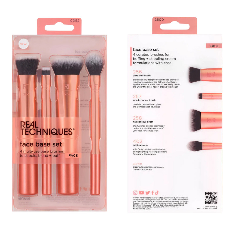 Bộ cọ trang điểm 4 cây Real Techniques face base set