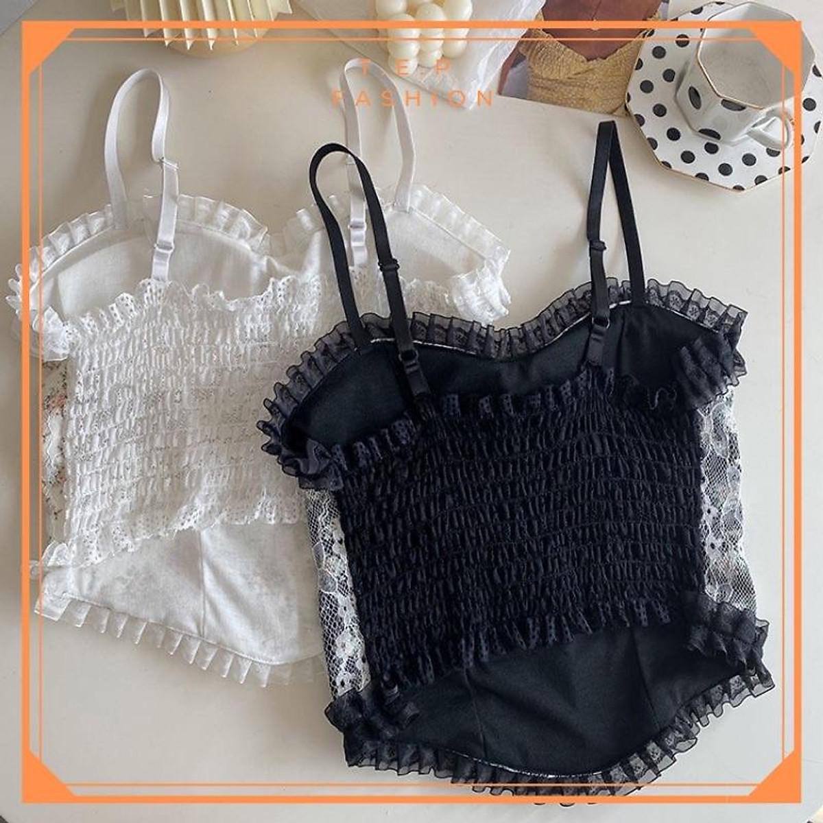 Áo Bra Ren, Áo 2 Dây Ren Hoa Nổi Có Mút Ngực Sexy Tep Fashion aloha