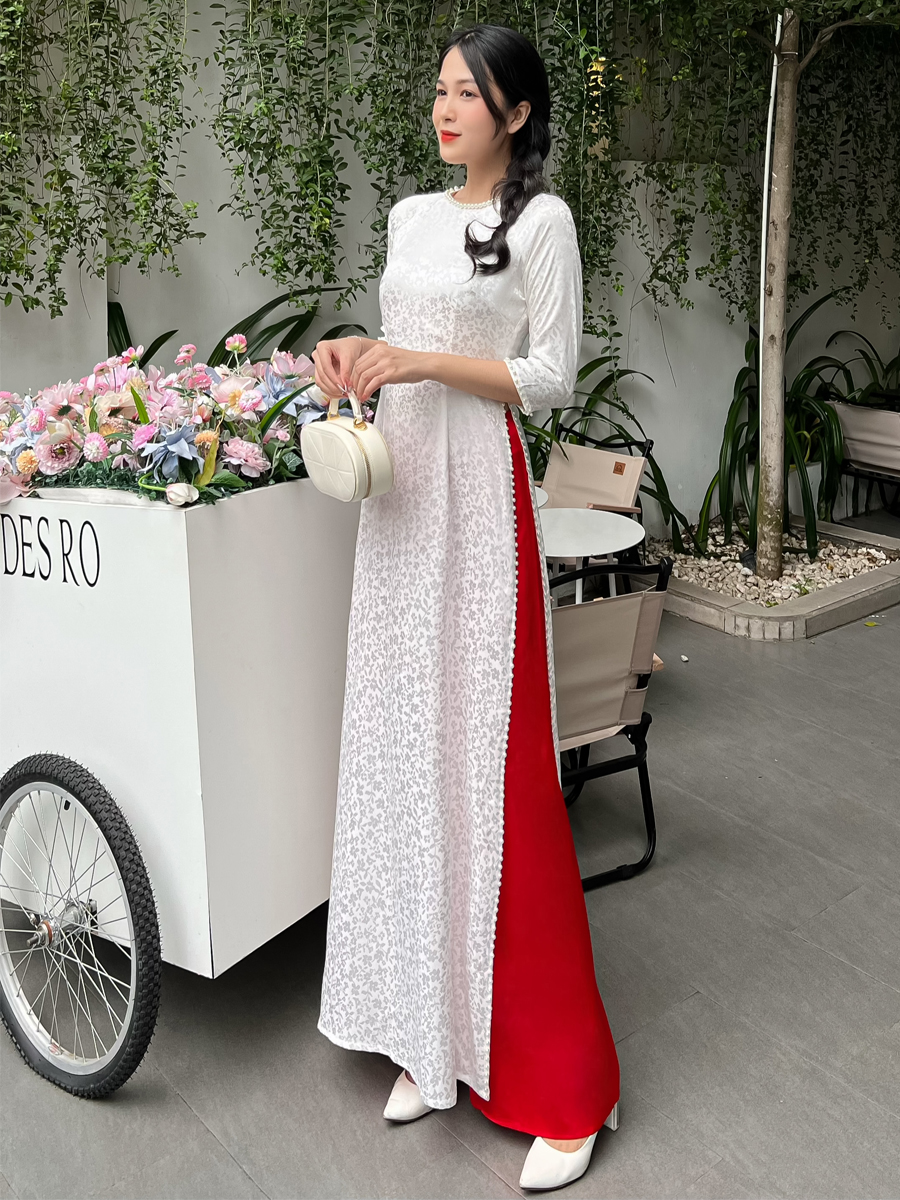 [HCM] Áo dài trắng nàng thơ - AD034 - Khánh Linh Style