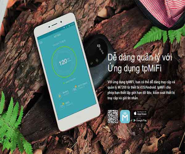tpMiFi thông minh giúp bạn quản lý M7200 dễ dàng Ứng dụng tpMiFi thông minh giúp bạn quản lý M7200 dễ dàng