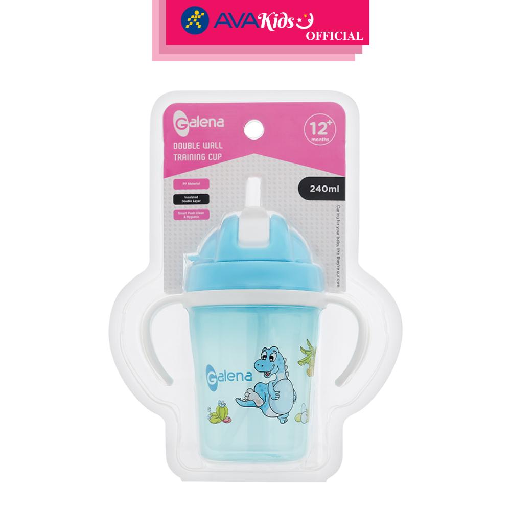 Bình tập uống nhựa PP Galena GA-B06 240 ml - Màu ngẫu nhiên (từ 1 tuổi) - Hàng Chính Hãng