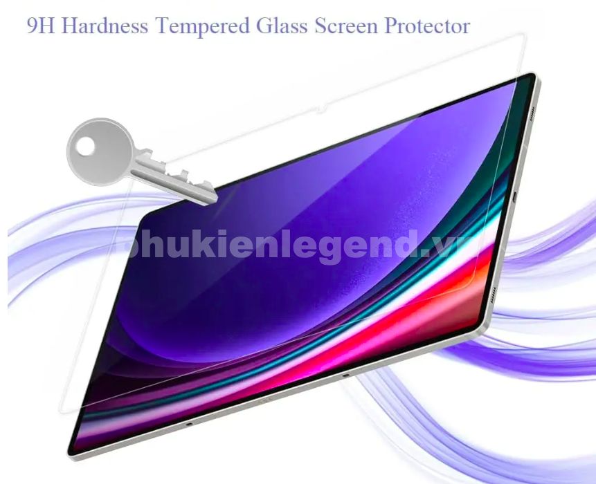 Tấm dán kính cường lực cho SamSung Galaxy Tab S10+ Plus chính hãng Glass Pro+ vát cạnh - Hàng chính hãng