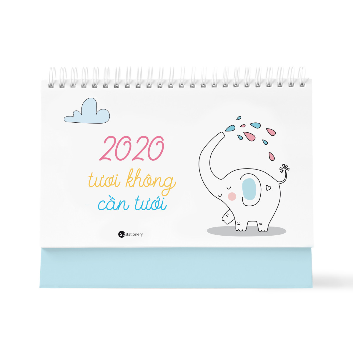 Lịch bàn SDstationery 2020 TƯƠI KHÔNG CẦN TƯỚI (con voi)