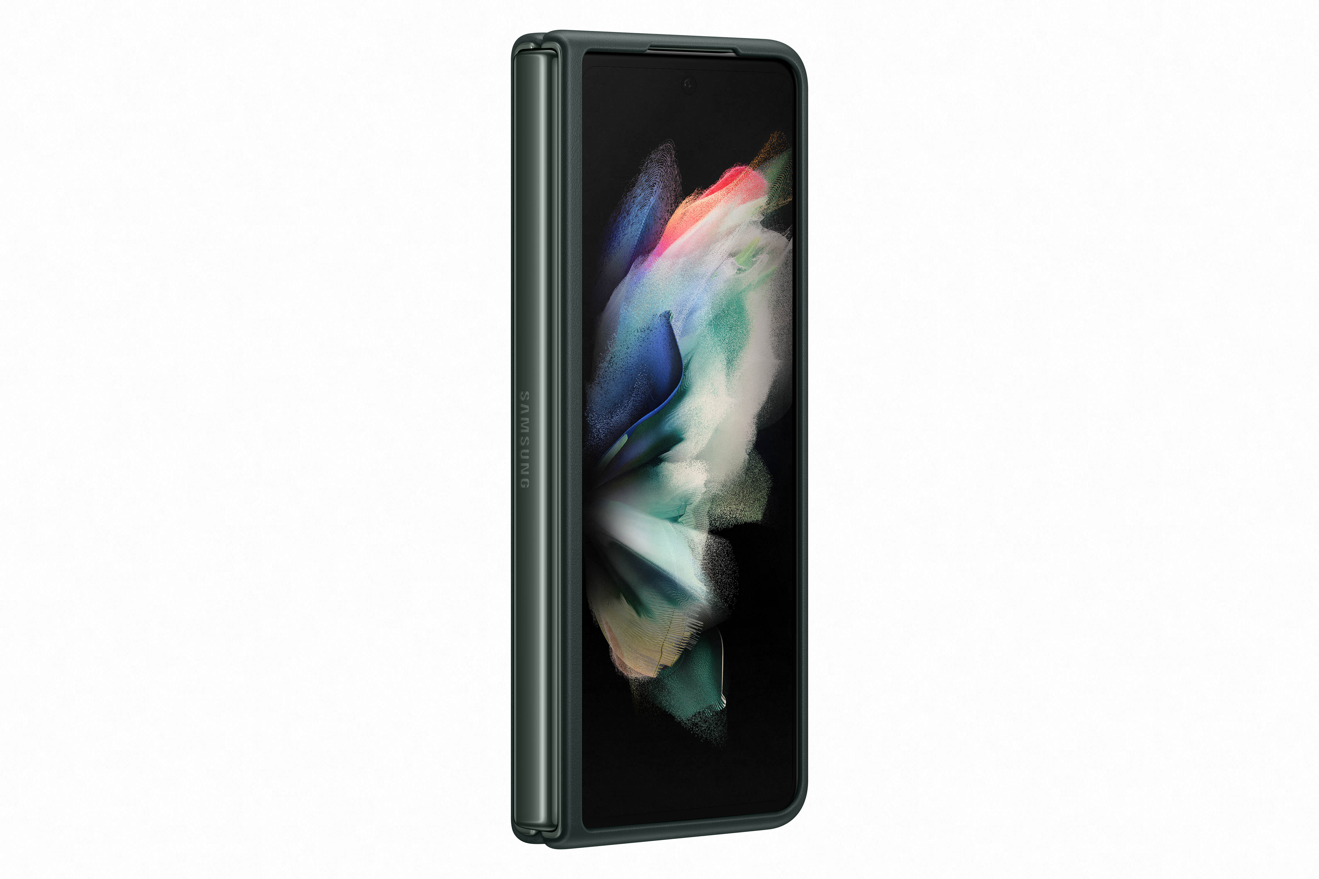 Ốp lưng da Samsung ZFold 3 - Màu Xanh lá - Hàng chính hãng