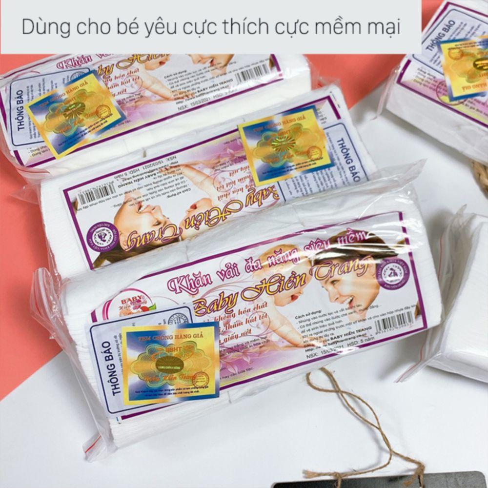 Khăn vải khô đa năng baby Hiền Trang (gói 200g khoảng 160 tờ) - Khăn vải, giấy khô vệ sinh cho bé