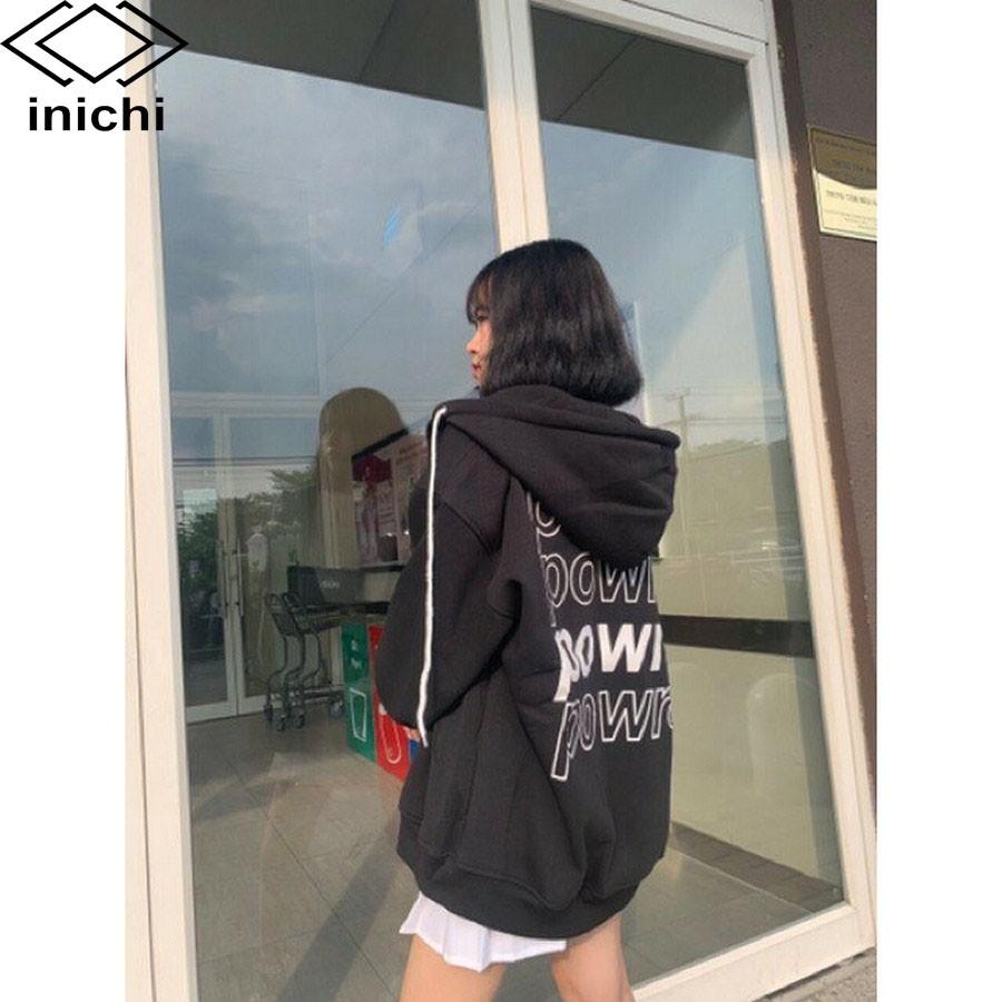 Áo Hoodie unisex INICHI A843 chất nỉ ngoại form rộng có mũ cho cả nam nữ