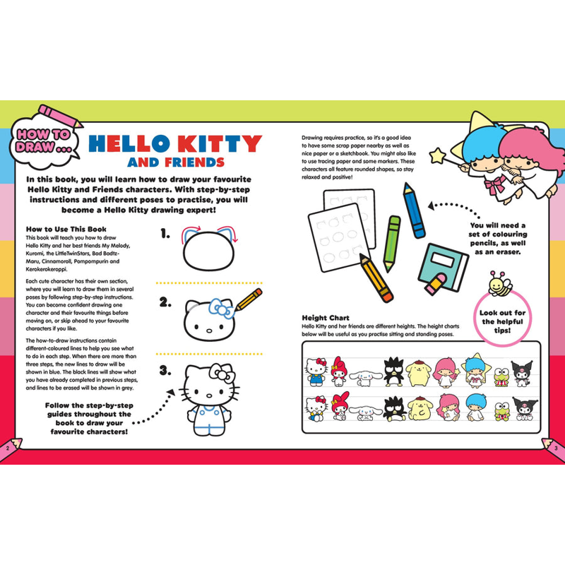 Sách Hello Kitty And Friends - How To Draw