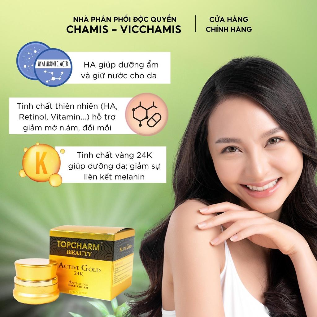 Combo kem dưỡng và serum tái tạo, săn chắc trẻ hóa, dưỡng da trắng hồng Topcharm