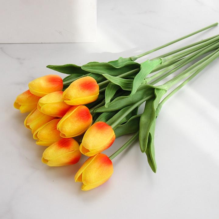 Hoa Giả - Combo 5 cành Hoa Tulip nhiều màu sắc 33cm trang trí nhà cửa, phụ kiện decor
