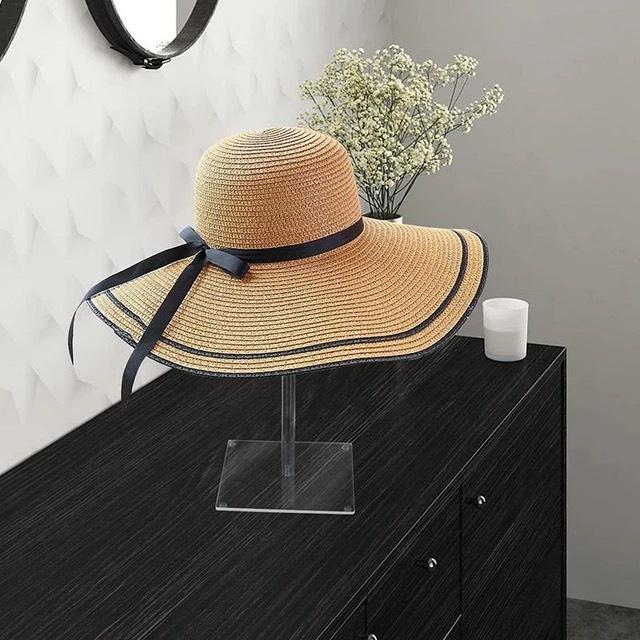 10 màu sắc, Kệ/giá đỡ Mica trưng bày Mũ Nón, tóc giả, nước hoa, móc treo đồ để bàn