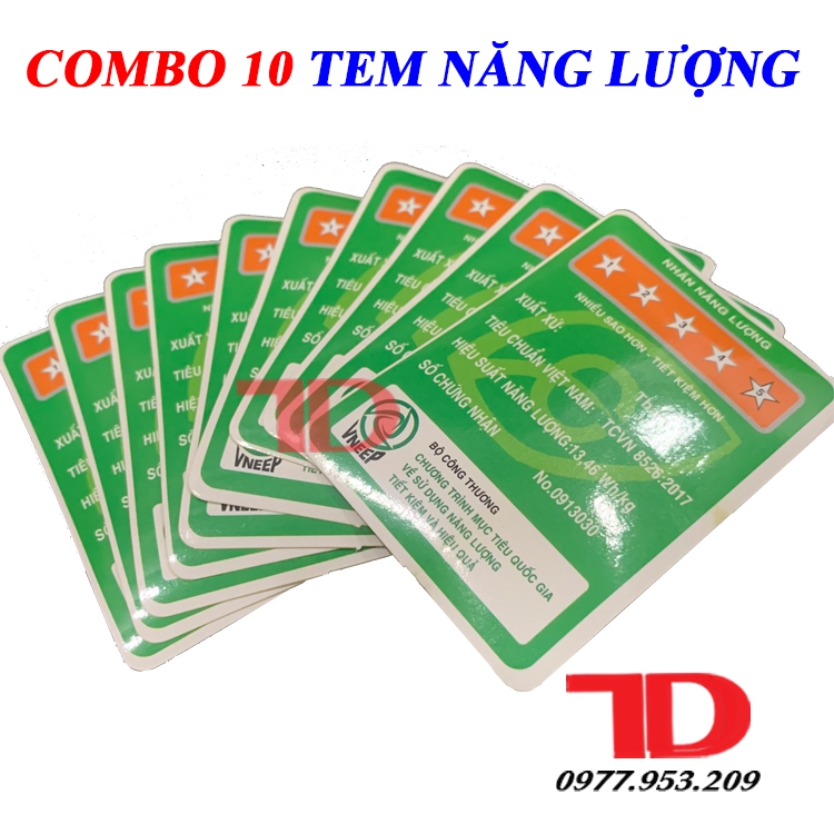 Combo 10 Tem Năng Lượng Nhiều Loại