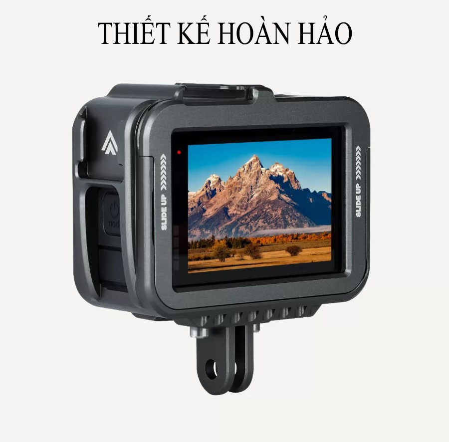 Vỏ Case Telesin GoPro 9 Hợp Kim Nhôm - Bảo Vệ GoPro 11 10 9 Chống Va Đập Gắn Thêm Được Nhiều Phụ Kiện GoPro Như Chân Máy, Đèn Flash, Micro, Nắp Pin (Hàng Chính Hãng)