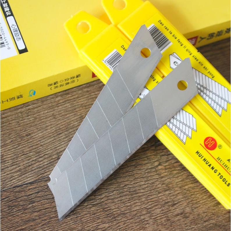 Hộp 10 chiếc Lưỡi dao rọc giấy/ dao cắt giấy sắc bén loại dày đẹp Duashop