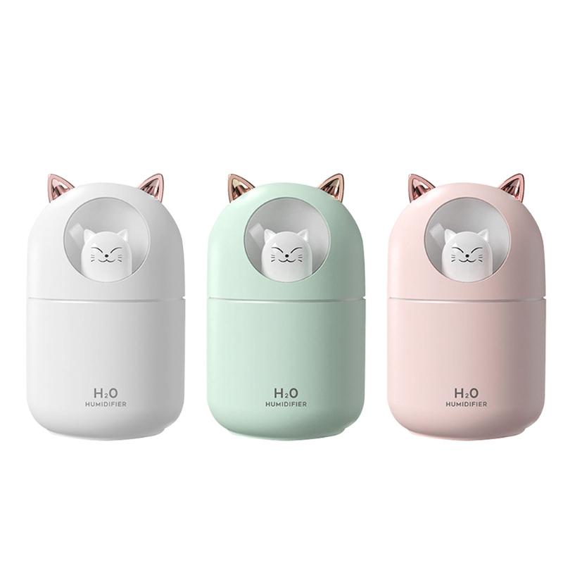 J0PE 300Ml Thú Dễ Thương Máy Phun Sương Tạo Độ Ẩm Nhiều Màu Sắc Khí Quyển Đèn Thoáng Mát Sương Máy Tạo Ẩm, Phun Sương Dành Cho Văn Phòng Nhà Phòng Ngủ Phòng Cho Bé