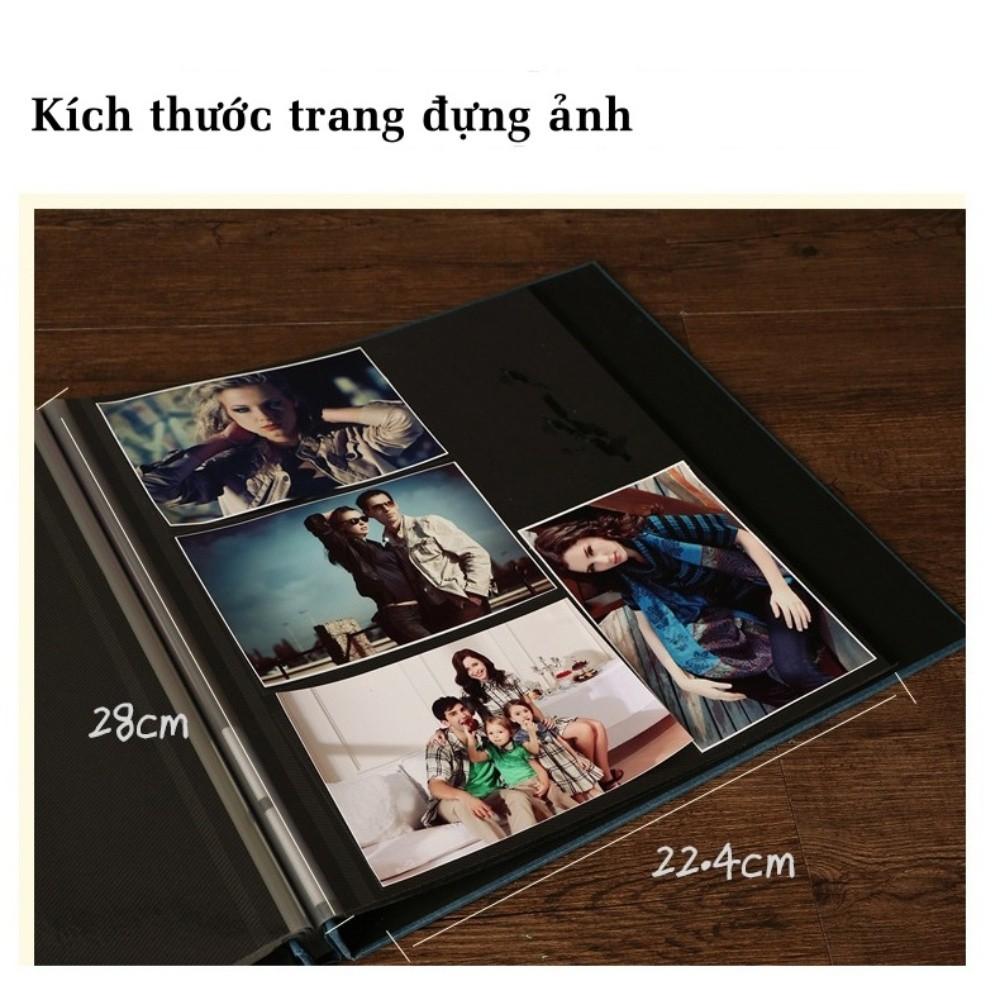 Album ảnh cỡ 27x29 cm có sẵn keo dán bìa giấy da lộn sang trọng