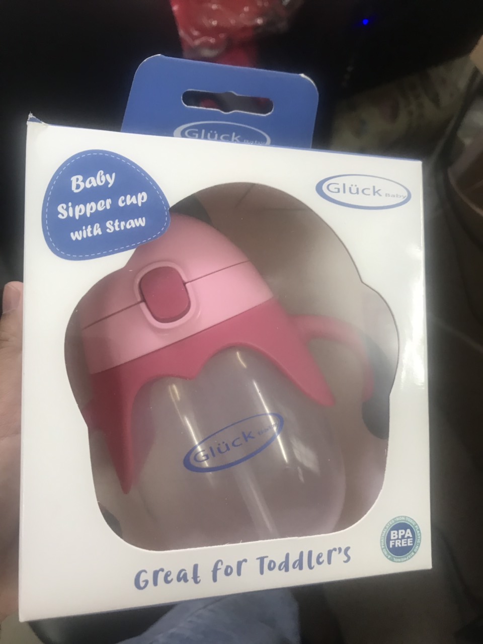 Bình tập uống có ống hút Gluck Baby