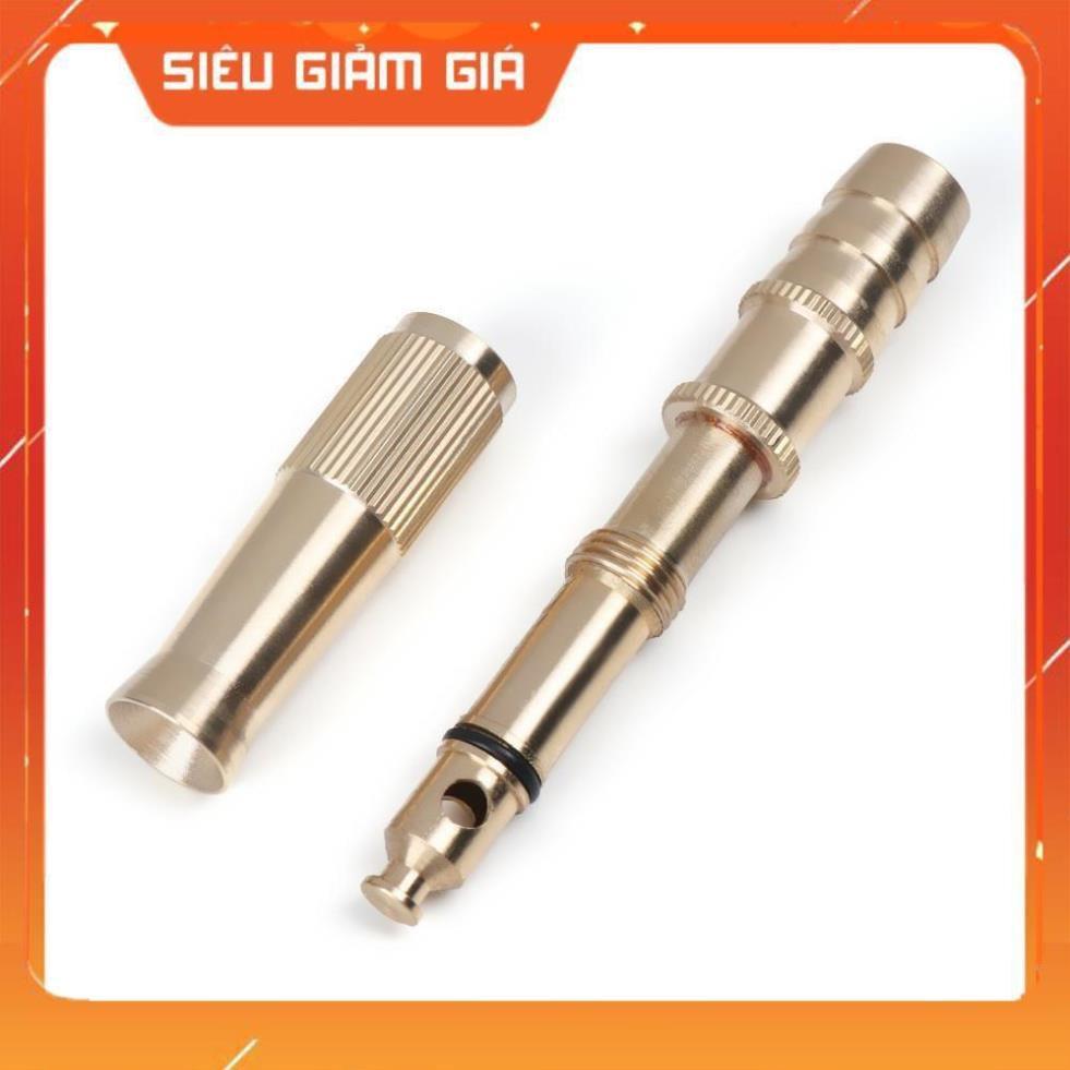 Đầu vòi xịt tăng áp mini bằng đồng có siết vòi đi kèm phun nước rửa xe, tưới cây tăng áp đa năng 206587