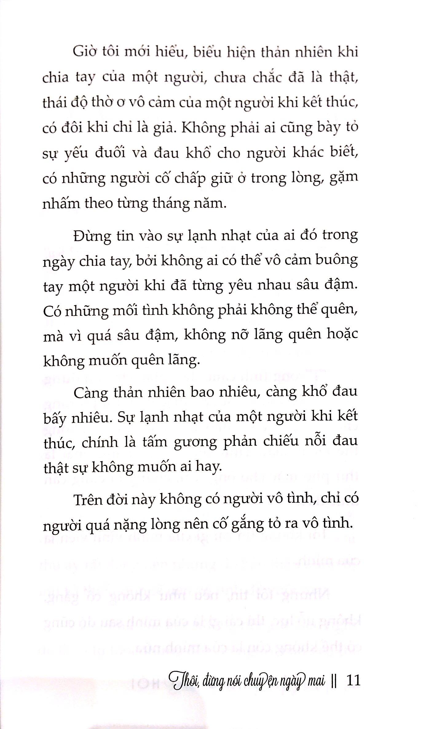 Thôi, Đừng Nói Chuyện Ngày Mai