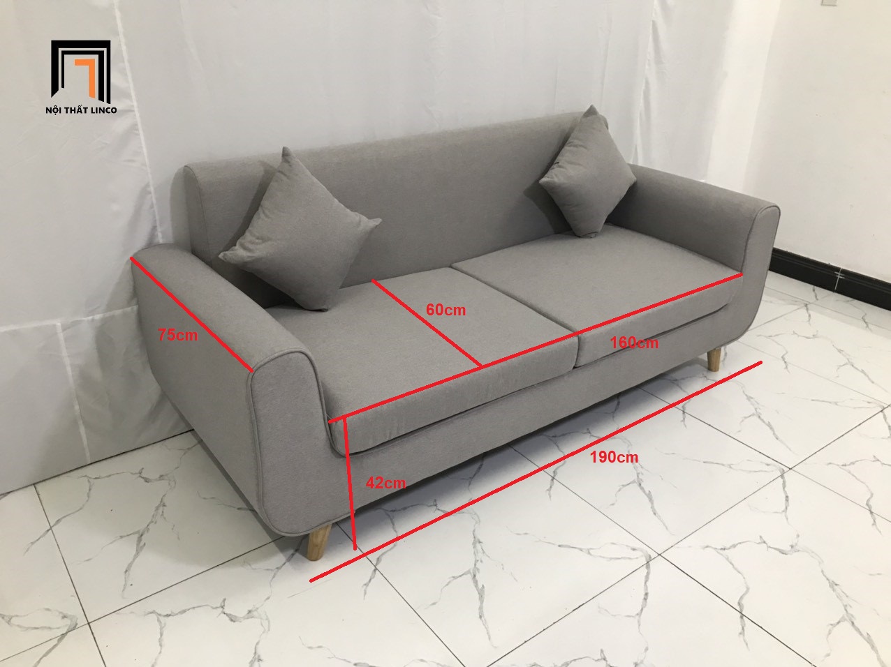 Ghế sofa băng giá rẻ vải bố nhiều kích cỡ