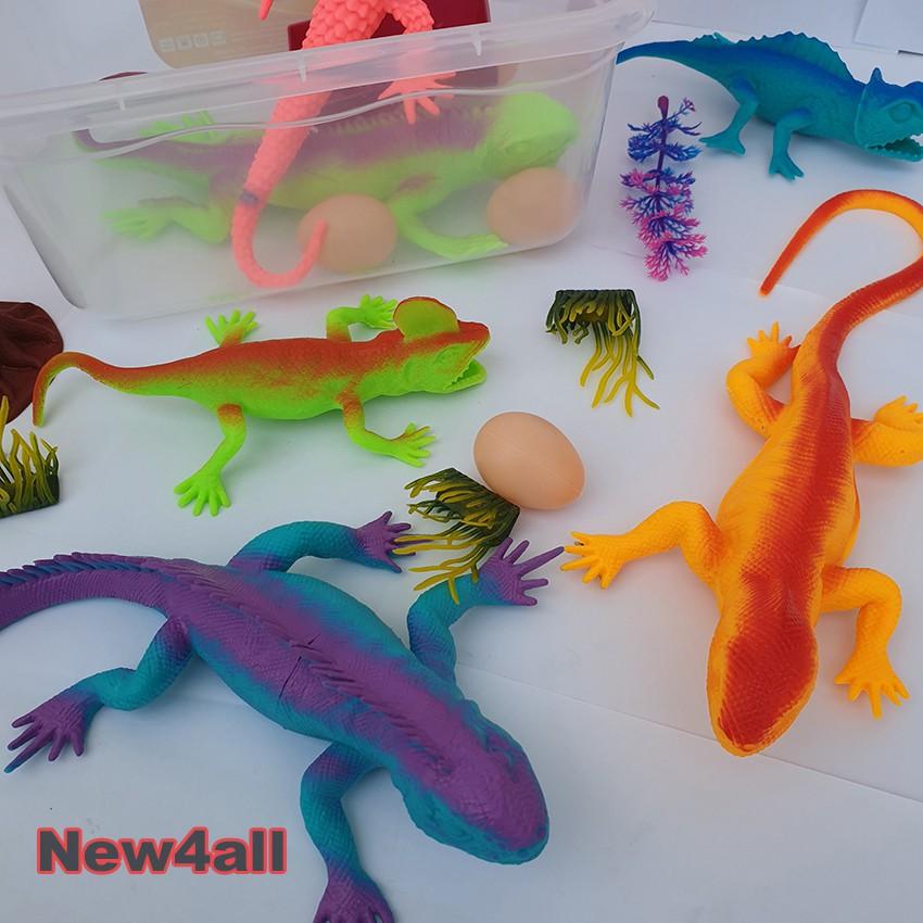 Hộp đồ chơi mô hình tắc kè Safari hoang dã 16 chi tiết Size Lớn cho bé trên 3 tuổi - New4all