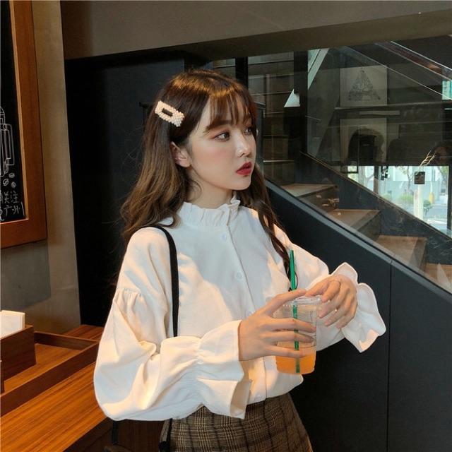 Áo sơ mi Uzzang tay bồng