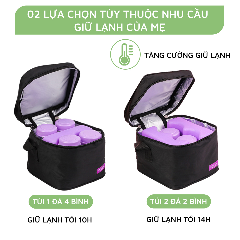 Trọn Bộ Giữ Lạnh Sữa Mẹ Mama’s Choice, Bảo Quản Sữa Mẹ, Đựng và Giữ Ấm Đồ Ăn Cho Bé, Chất Liệu Cao Cấp 4 Lớp Dày Dặn