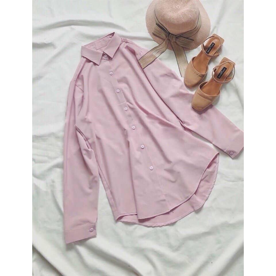 Áo sơ mi nữ oversize cá tính kèm ảnh thật