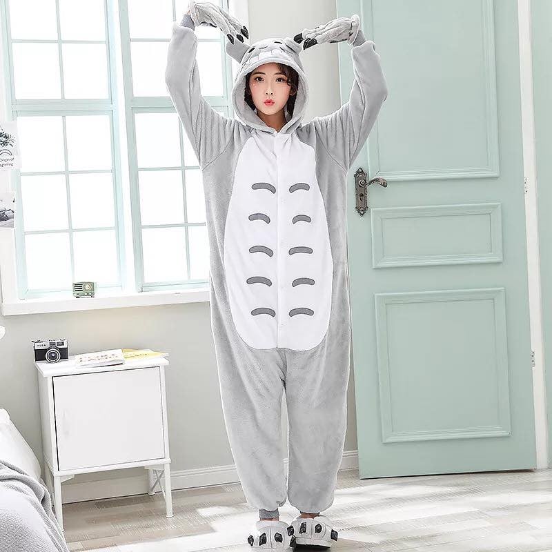 Bộ đồ thú totoro xám cho người lớn