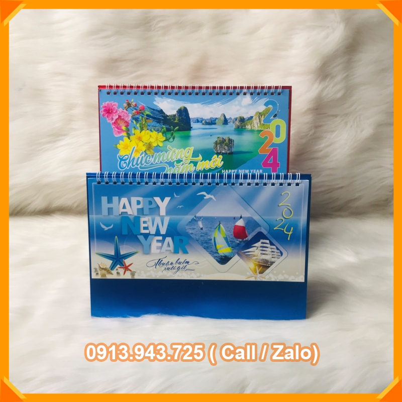 Lịch Để Bàn Chữ M 2024 KHỔ 24X16cm - Mẫu Ngẫu Nhiên