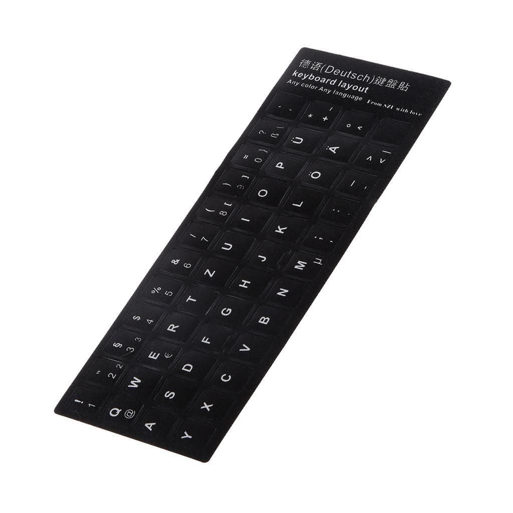 German Matte Keyboard Cover Sticker Protector for 10-17" Notebook Tablet Laptop