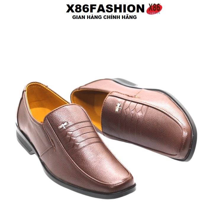 Giày tây cho người trung niên đế cao su được khâu chắc chắn X86fashion-OG03