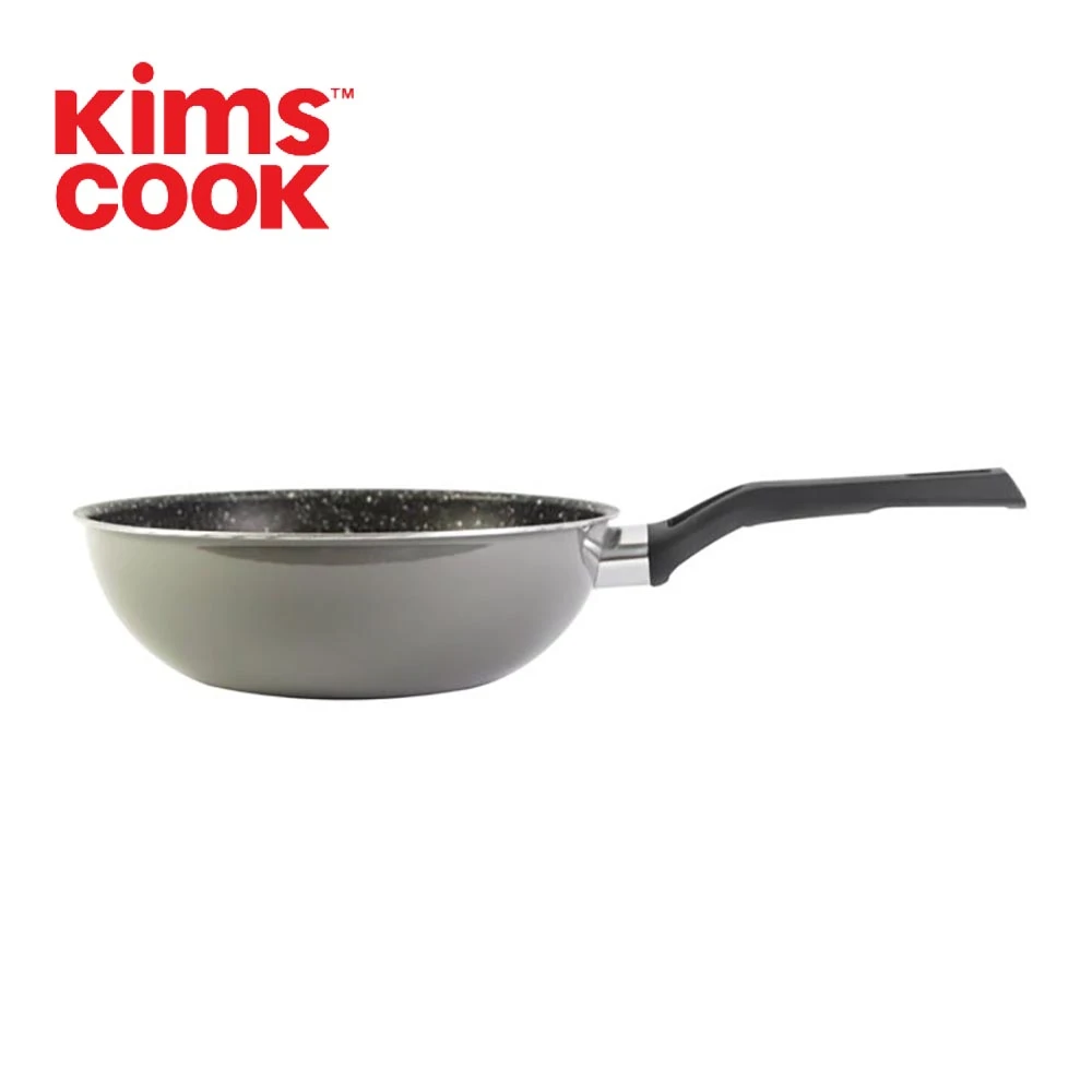 Chảo sâu Easy Cook hợp kim nhôm chống dính vân đá đáy từ Kimscook 26cm