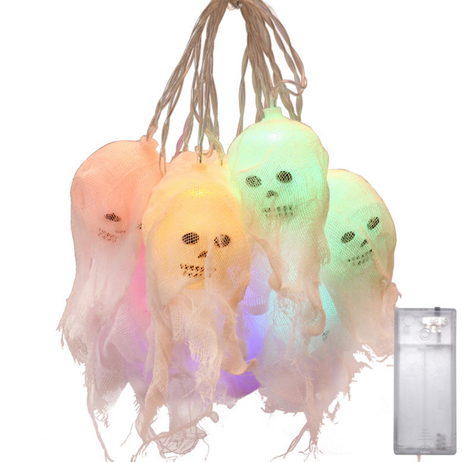 Vật Trang Trí Chùm Đầu Lâu Có Đèn Led Trang Trí Halloween