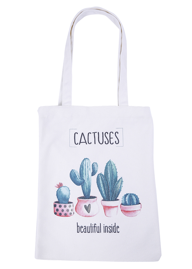 Túi Vải Canvas Cá Chép - Cactuses Beautiful Inside (30 x 38 cm)