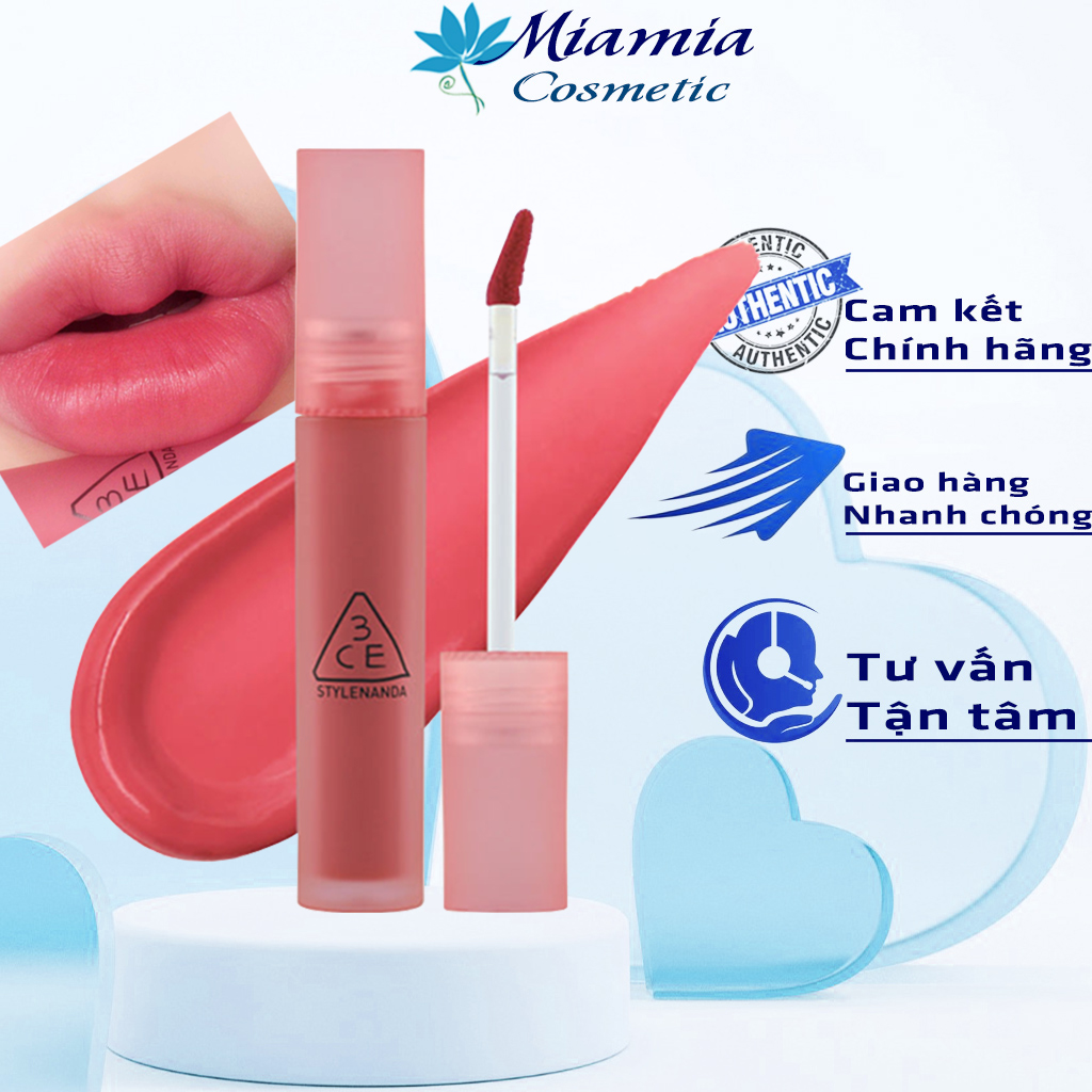 Son 3CE Blur Water Tint Pink Guava – Màu Hồng Ngọt Đáng Yêu Lâu Trôi Mềm Mịn