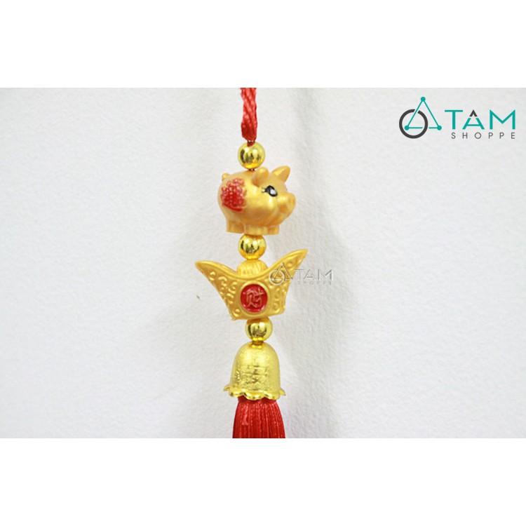 Dây treo Tết thần tài may mắn heo xinh số 33 (30cm)