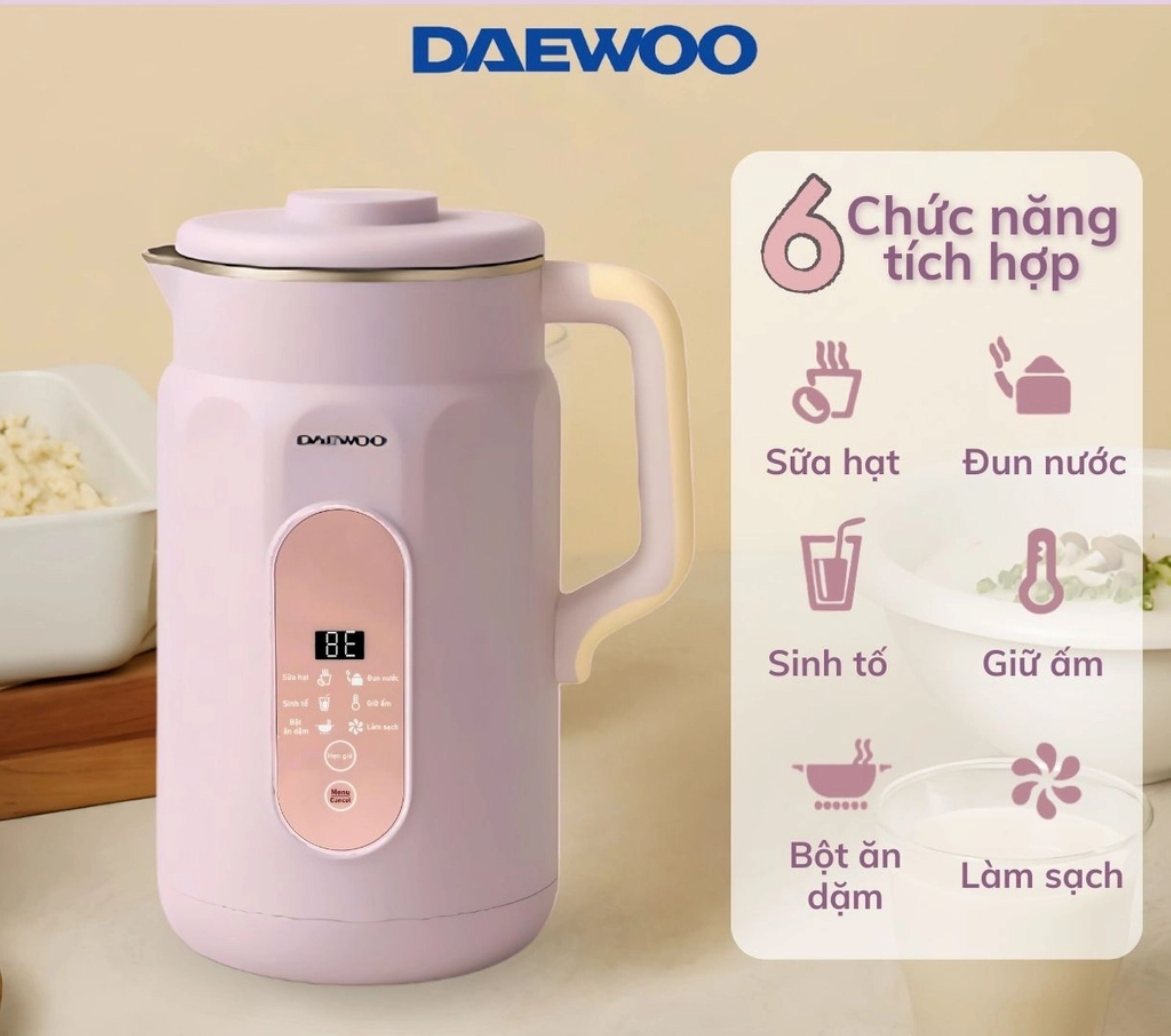Máy Làm Sữa Hạt Daewoo DWSM-1310 1L Hàng Chính Hãng