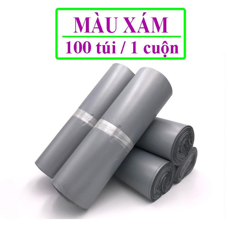 Túi gói hàng loại TIẾT KIỆM size 25x35 cuộn 1kg màu xám bạc